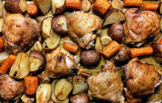 roasted-chicken-thighs-with-carrots-potatoes-and-onion-1200x800